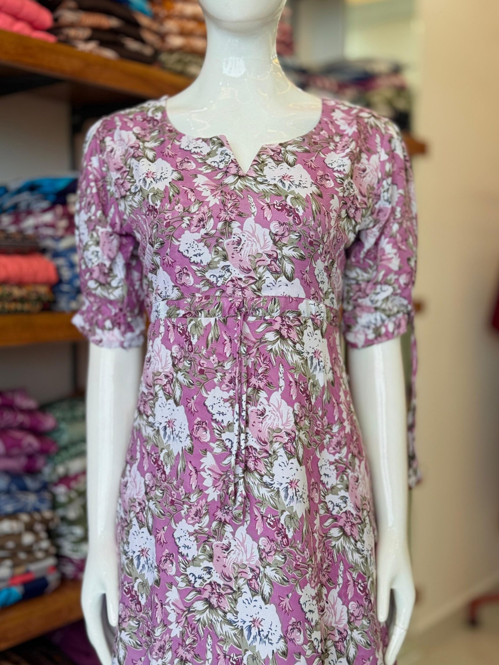 CHIFFON MATERIAL FROCK MODEL WITH LINING