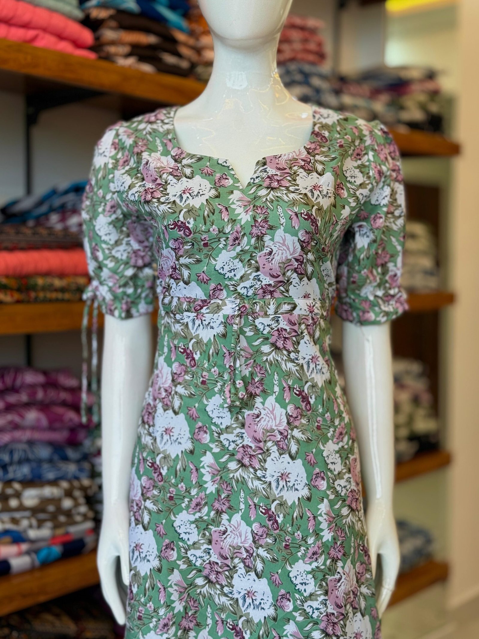 CHIFFON MATERIAL FROCK MODEL WITH LINING