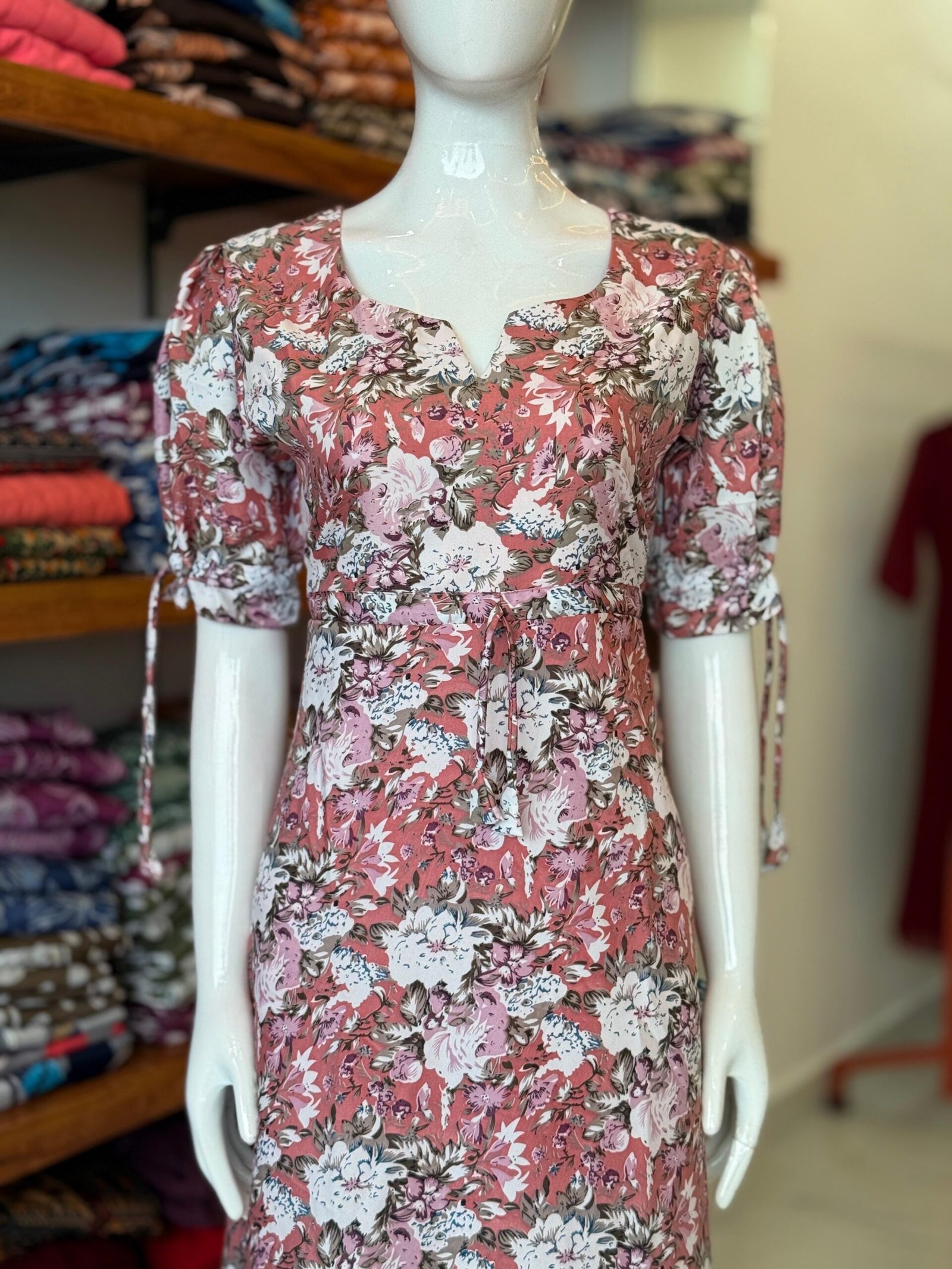 CHIFFON MATERIAL FROCK MODEL WITH LINING