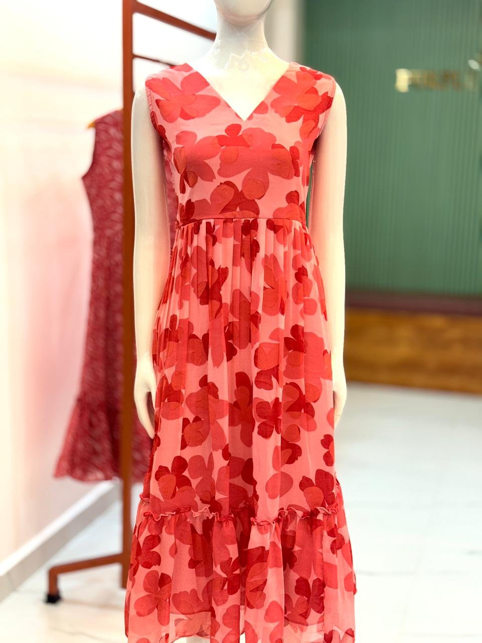 Georgeette  sleeveless frock