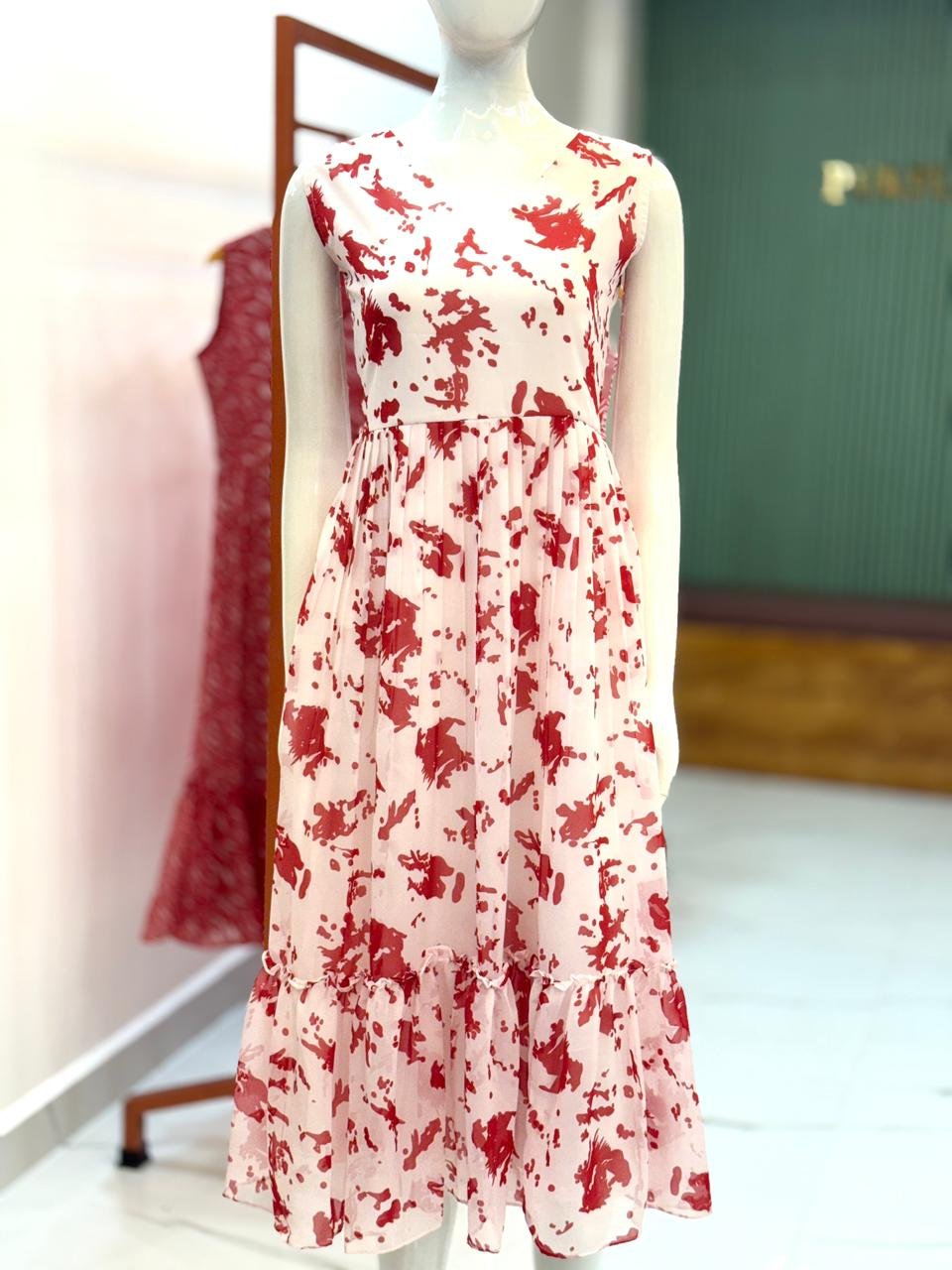 Georgeette  sleeveless frock